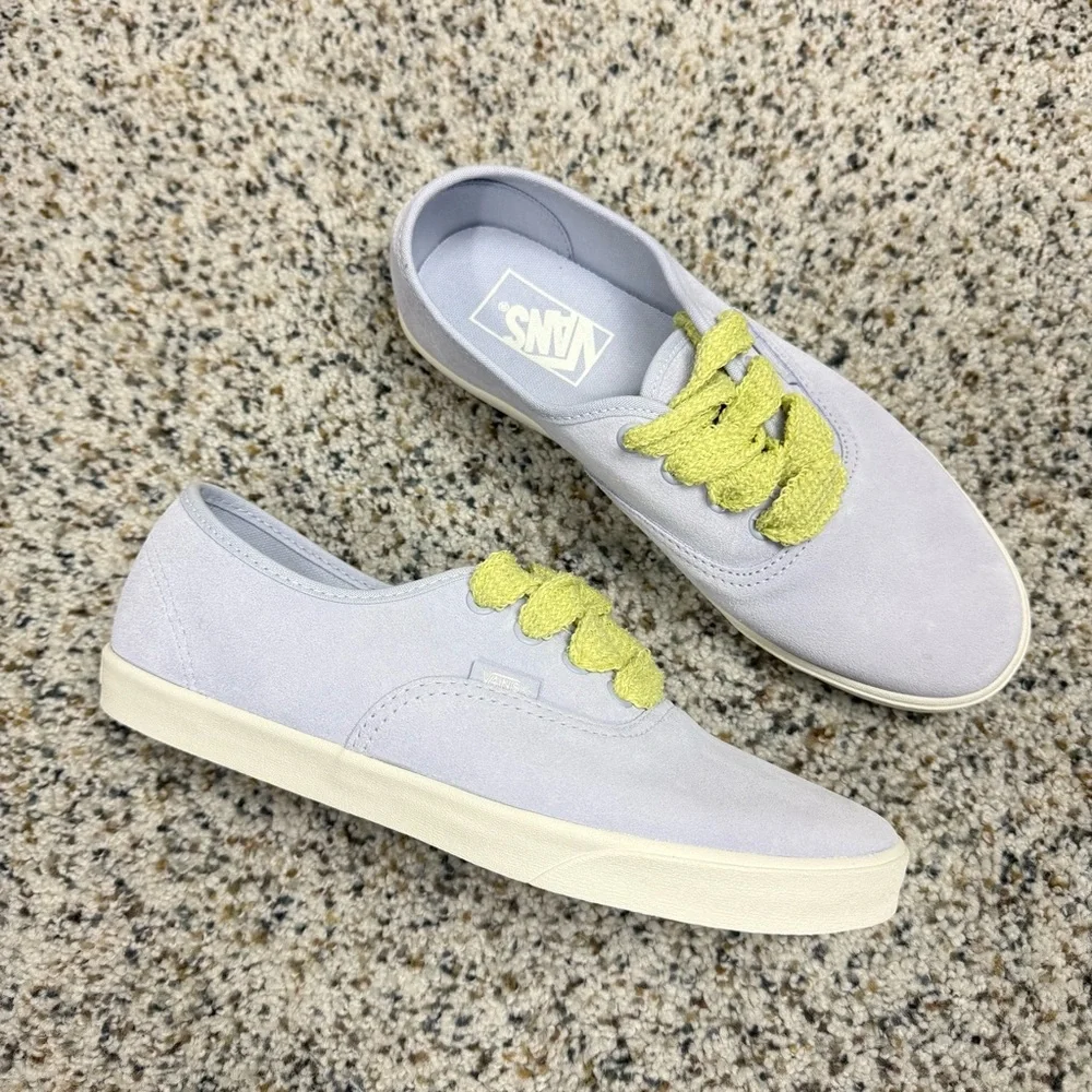 Vans Authentic Lowpro Shoes Fat Lace Lilac Lime Green Womens 7.5 Mens 6 Sneaker - Picture 7 of 7